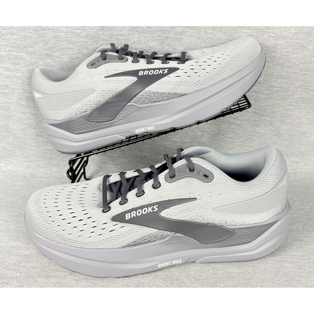 Brooks Ghost Max 3 Running Sneakers Mens 14 W 2E Gray Primer Ebony Comfort